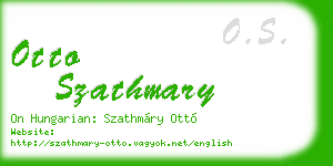 otto szathmary business card